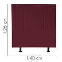 Ver imagem 3 de Cabeceira Estofada Grécia 140CM Casal Suede Bordo - D A DECOR