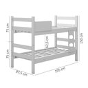 Ver imagem 5 de Beliche Branca Infantil Vira 2 Camas Solteiro Compacta