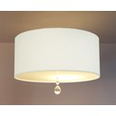 Ver imagem 2 de Luminária Plafon com Cristal Cúpula Branco 30x15 2E27Bivolts