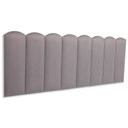 Ver imagem 1 de Cabeceira Queen Kit 8 Placas Modelo Nuvem - Suede Cinza