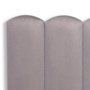 Ver imagem 2 de Cabeceira Queen Kit 8 Placas Modelo Nuvem - Suede Cinza