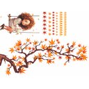 Ver imagem 2 de Adesivo de Parede Menina no Balanço e Folhagens de Outono