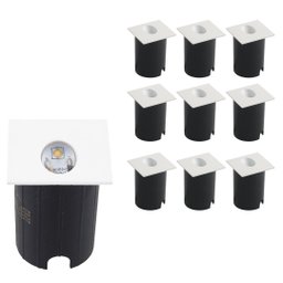 Kit 10 Arandela Balizador Slim 2w 3000k Branco Ip65 - 4