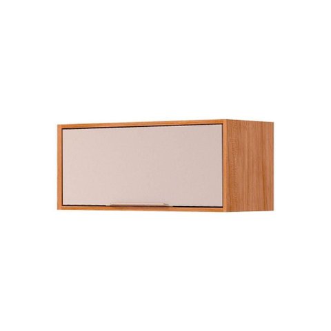 Armário Aéreo P/ Cozinha Esplendida Geladeira C/ 1 Portas Basculante 80cm Cinamomo/off White - Mgm