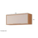 Ver imagem 2 de Armário Aéreo P/ Cozinha Esplendida Geladeira C/ 1 Portas Basculante 80cm Cinamomo/off White - Mgm
