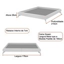 Ver imagem 4 de Cama Japonesa com Cabeceira Almeriaharu Queen Bouclé Suave Off White - Sallar Home