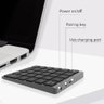 Teclado Numérico Externo Sem Fio Bluetooth 28 Teclas Portátil Recarregável USB Para Notebook Tablet  - 6