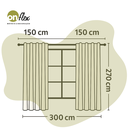 Ver imagem 2 de Cortina Amanda Cinza Elegância: 2,70m X 3,00m para Quarto e Sala