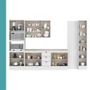 Ver imagem 4 de Cozinha Completa Modulada Milla Zoe 13 Portas 3 Gavetas MDF 360cm Branco Móveis Carraro