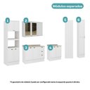 Ver imagem 2 de Cozinha Completa Modulada Milla Zoe 13 Portas 3 Gavetas MDF 360cm Branco Móveis Carraro