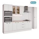 Ver imagem 5 de Cozinha Completa Modulada Milla Zoe 13 Portas 3 Gavetas MDF 360cm Branco Móveis Carraro
