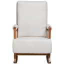 Ver imagem 5 de Poltrona de Amamentação com Balanço Base Nina Líria D02 Linho Off White B-410 - Lyam Decor