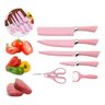 Kit Facas de Churrasco Antiaderente Rosa 6 Peças - 2