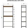 Estante 1.90X0.80M Estilo Industrial Prateleiras - 3