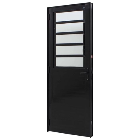 Porta de Giro Basculante Perfecta 80x215cm Preta Direita - 1070-5713 - Jap