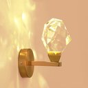 Ver imagem 3 de Arandela Dourada Cristal Lapidado Led 5w 3200k Bivolt Paris Luz