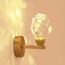 Arandela Dourada Cristal Lapidado Led 5w 3200k Bivolt Paris Luz - 3
