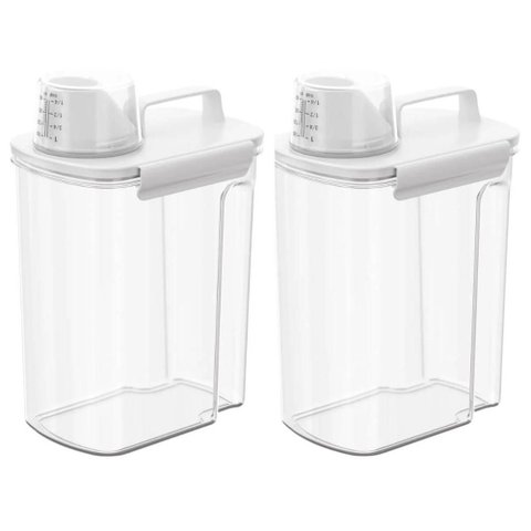 Kit 2 Dispensers Medidor New Retro 3,9l Porta Sabão Amaciant