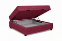 Ver imagem 2 de Kit Cama Box Baú Solteiro 88x188 cm + Colchão D33 Solteiro 17 cm Vinho Suede