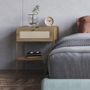 Ver imagem 5 de Mesa de Cabeceira com 1 Gavetas 50cm Arlo A10 Hanover/dourado - Mpozenato