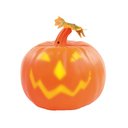 Ver imagem 1 de Abobora Decorativa Sorriso Luz Som C/ Led 20cm Halloween