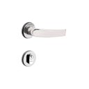 Ver imagem 1 de Fechadura para Porta de Entrada Cromo Acetinado 40mm com Roseta MZ950 Standard Papaiz