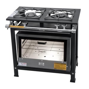 Fogão Industrial Tradicional 30x30 2 Bocas com Forno Itajobi Fogão Baixa Pressão 30x30