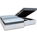 Ver imagem 1 de Cama Box Baú King: Colchão Molas Bonnel Castor System Class One Face + Base CRC Courano White(193x20