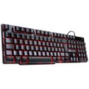 Ver imagem 1 de TECLADO GAMER HYDRA 107 TECLAS + 12 MULTIMÍDIA COM LED VERMELHO SENSACAO TECLA MECANICA - GT702