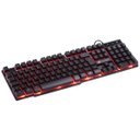 Ver imagem 2 de TECLADO GAMER HYDRA 107 TECLAS + 12 MULTIMÍDIA COM LED VERMELHO SENSACAO TECLA MECANICA - GT702