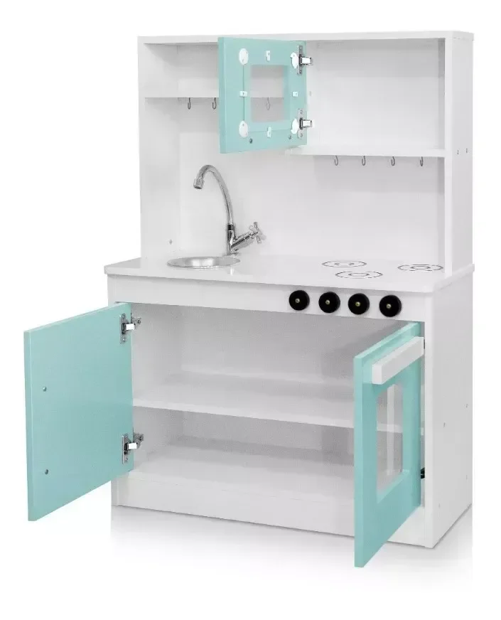 Armário Cozinha Infantil com Fogão e Micro-ondas para Crianças - 4