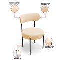Ver imagem 5 de Mesa Jantar Vidro 200cm Off Kit 8 Cadeiras Aço Preto Boucle H02 - D'Rossi