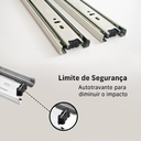 Ver imagem 2 de Corrediça Telescópica Gaveta 35cm Trilho 45kg Zincado Par Tamanho:corrediça H45 35cm