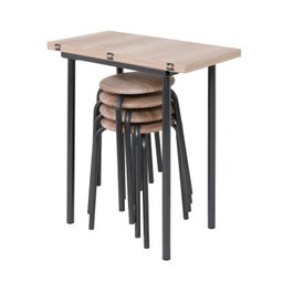 Conjunto Mesa Dobrável 72x72cm Tampo BP com 4 Banquetas Expert  - 5