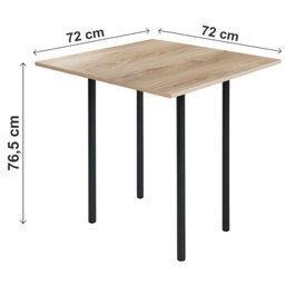 Conjunto Mesa Dobrável 72x72cm Tampo BP com 4 Banquetas Expert  - 4