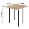 Conjunto Mesa Dobrável 72x72cm Tampo BP com 4 Banquetas Expert  - 4