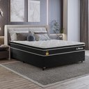 Ver imagem 6 de Cama Box Casal + Colchão Life D33 Pillow Top 61x138x188cm - Preto - e-Shop Casa