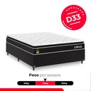 Ver imagem 5 de Cama Box Casal + Colchão Life D33 Pillow Top 61x138x188cm - Preto - e-Shop Casa