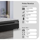Ver imagem 2 de Cama Box Casal + Colchão Life D33 Pillow Top 61x138x188cm - Preto - e-Shop Casa