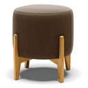 Ver imagem 1 de Puff Stella Suede Marrom Base Madeira Castanho - D’Rossi