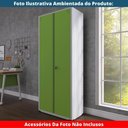 Ver imagem 3 de Armário Alto 2 Portas Pandin 80 Cm (largura) Inmetro Estrutura Aço Cinza e Portas Verdes C- Chave