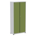 Ver imagem 1 de Armário Alto 2 Portas Pandin 80 Cm (largura) Inmetro Estrutura Aço Cinza e Portas Verdes C- Chave