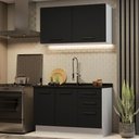 Ver imagem 1 de Armário de Cozinha Compacta 120cm Branco/Preto Agata Madesa 01
