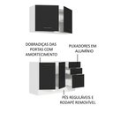 Ver imagem 5 de Armário de Cozinha Compacta 120cm Branco/Preto Agata Madesa 01