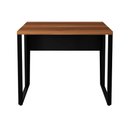 Ver imagem 6 de Mesa Industrial Escritório 90cm X 60cm Pés Metal F5 Office Cor:nogal com Preto