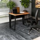 Ver imagem 1 de Mesa Industrial Escritório 90cm X 60cm Pés Metal F5 Office Cor:nogal com Preto