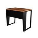 Ver imagem 4 de Mesa Industrial Escritório 90cm X 60cm Pés Metal F5 Office Cor:nogal com Preto