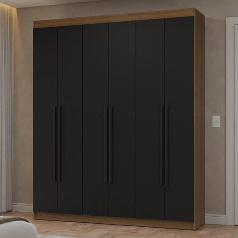Guarda-Roupa Casal 6 Portas Batentes Netuno Madesa