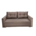 Ver imagem 2 de Sofá Cama 2 Lugares Suede Marrom Trancoso Classico