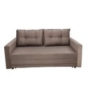 Ver imagem 2 de Sofá Cama 2 Lugares Suede Marrom Trancoso Classico 